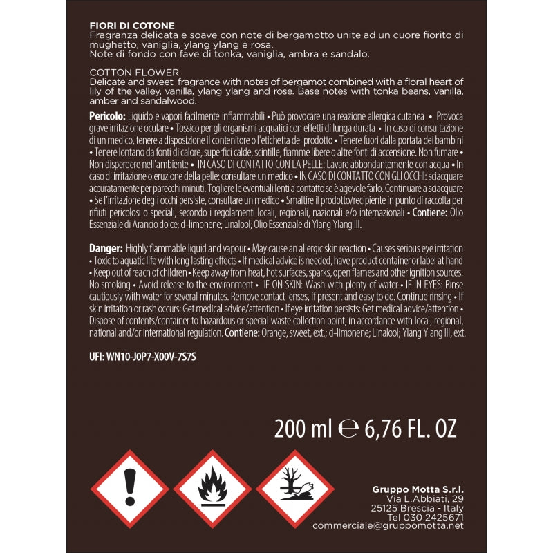 Profumatore d&#39;ambiente &quot;Art Diffuser&quot; ape, fiori di cotone, 750ml. Muhà