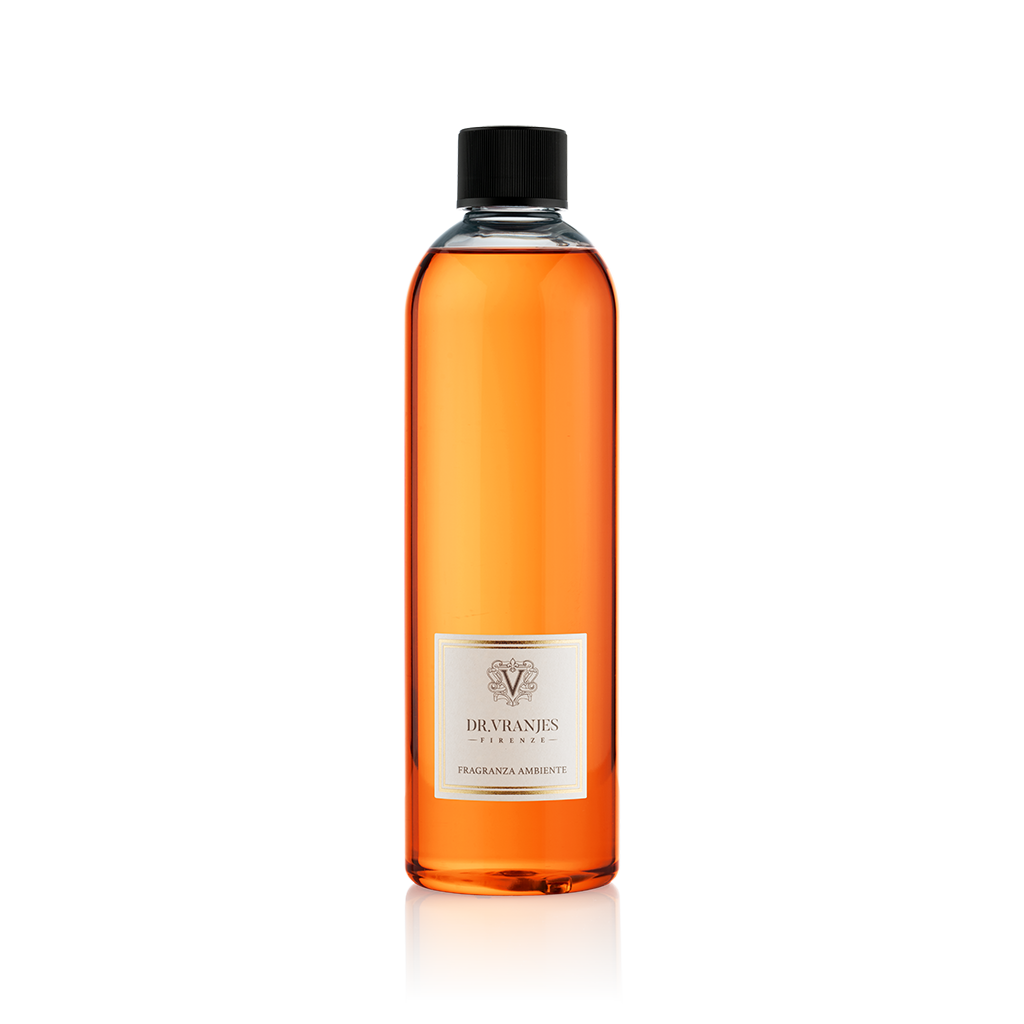 Ricarica Diffusore Mirra Zafferano 500ml con Bastoncini Bianchi. Dr. Vranjes