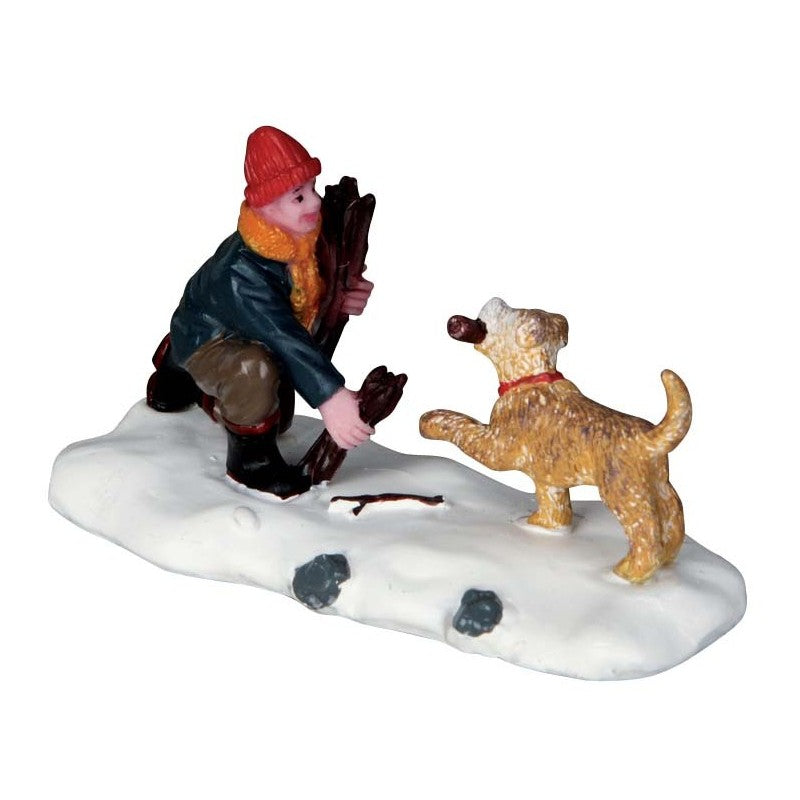 Statuina Gathering Firewood. Lemax