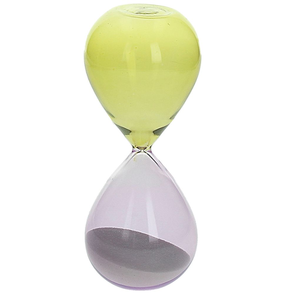 Clessidra bicolor in vetro H. 16 cm. Tognana Porcellane