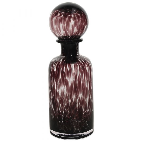 Vaso/bottiglia "Planet" trasparente/marrone, H.30 in vetro. Tognana