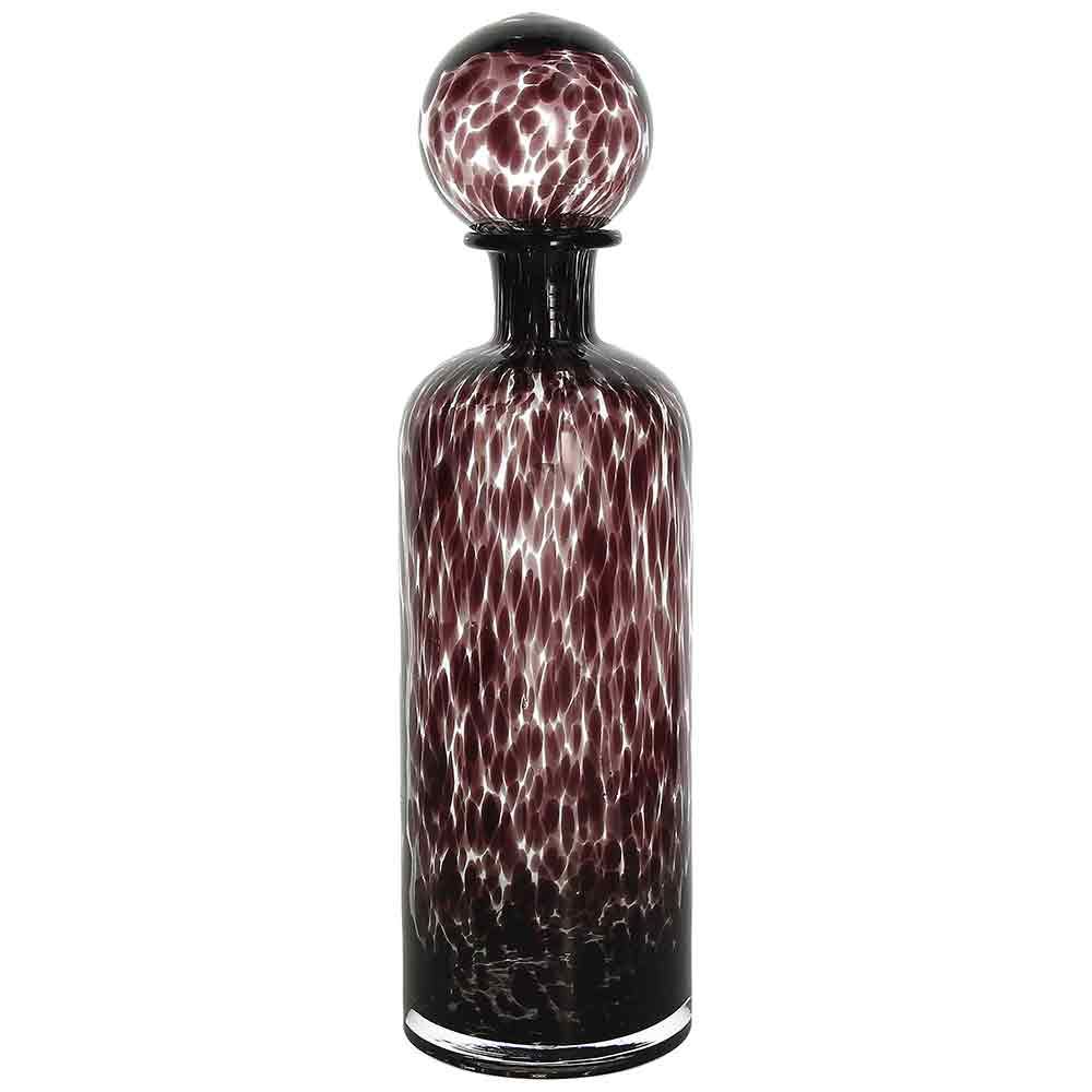 Vaso/bottiglia "Planet" trasparente/marrone, H.39 in vetro. Tognana