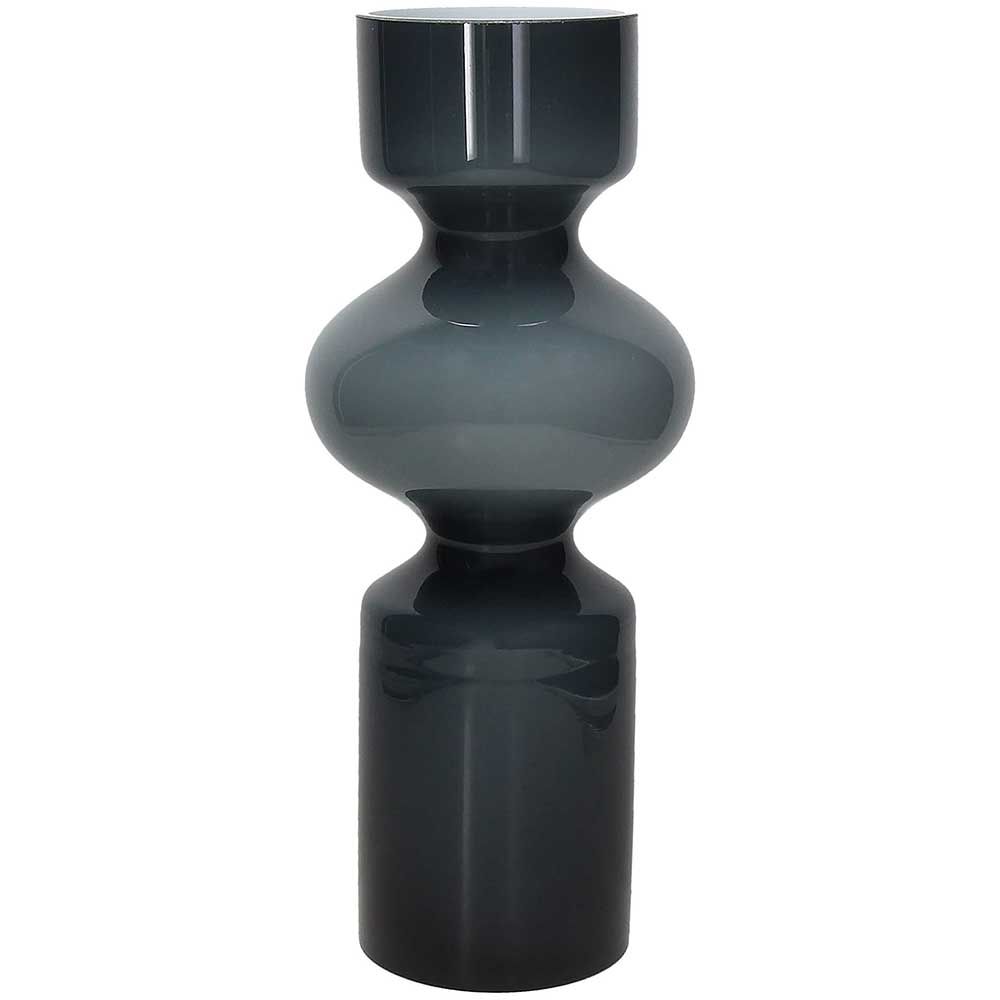 Vaso tubolare, Linea Wetube, in vetro grigio, H. 35 cm. Tognana