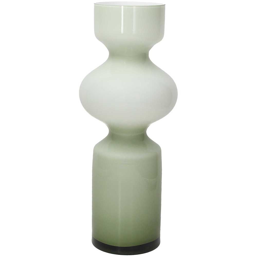 Vaso tubolare, Linea Wetube, in vetro verde, H. 35 cm. Tognana