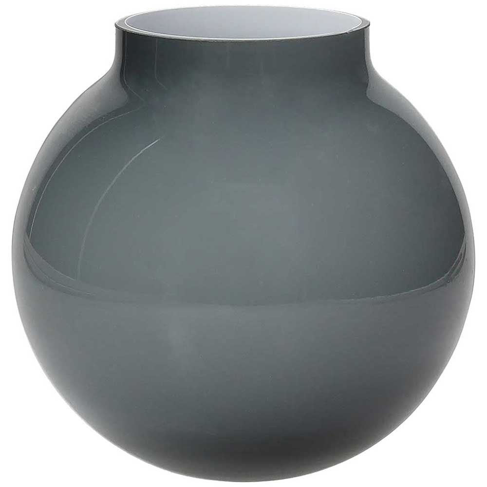 Vaso palla, Linea Wetube, in vetro grigio, H. 14 cm. Tognana