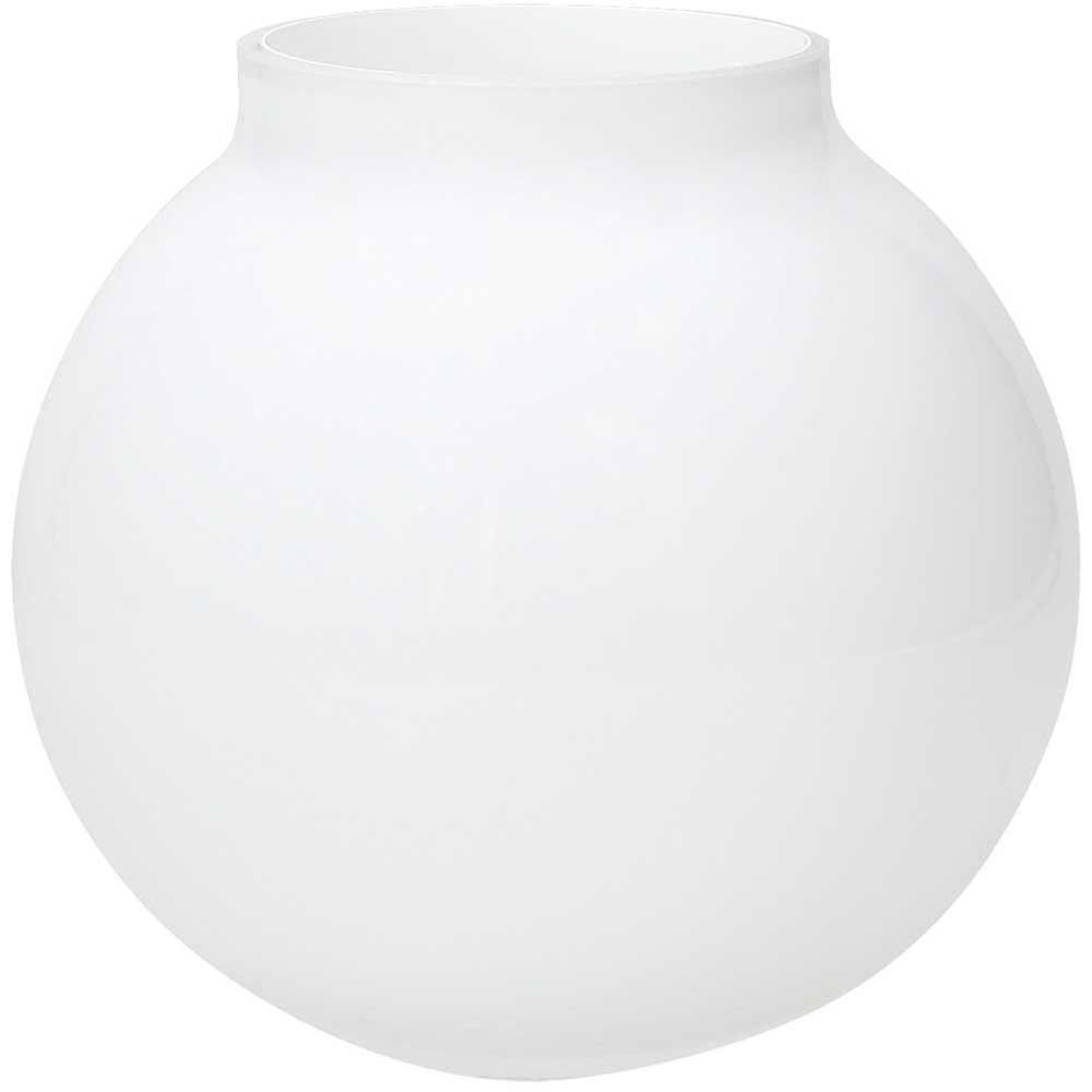 Vaso palla, Linea Wetube, in vetro bianco, H. 14 cm. Tognana