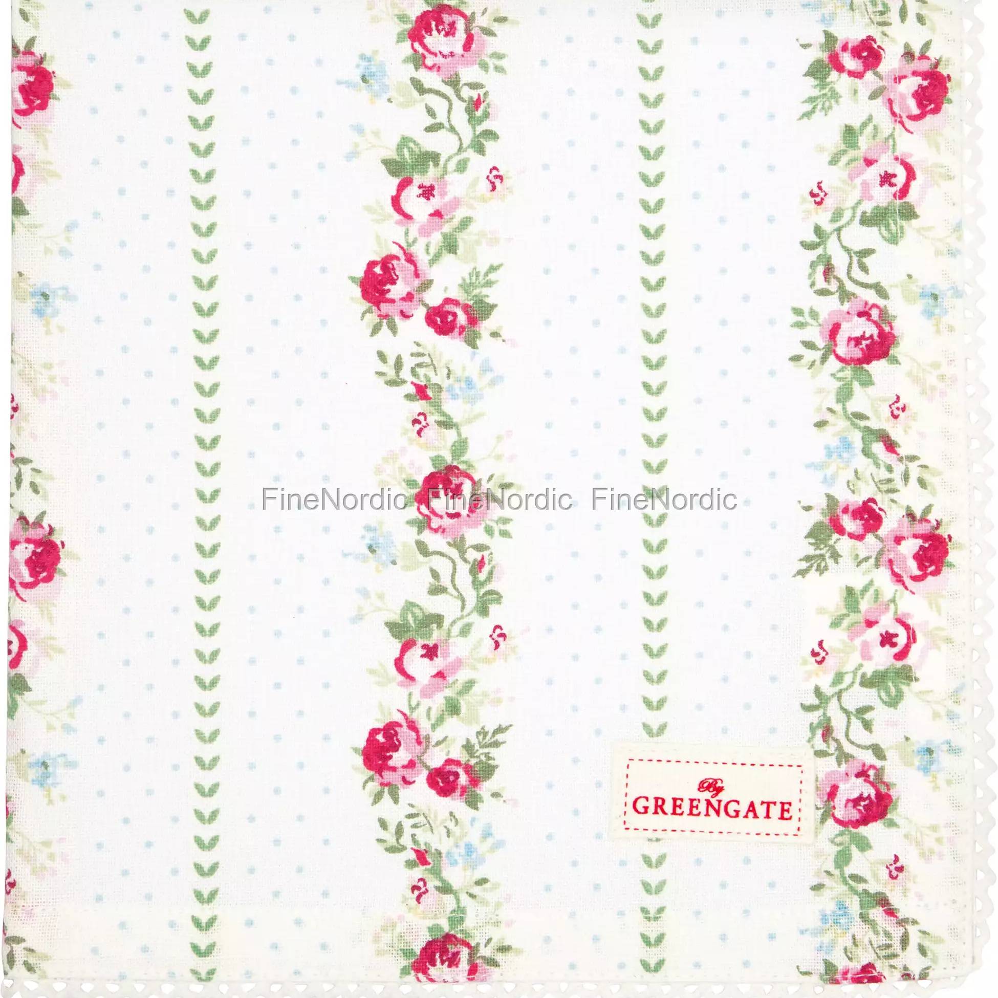 Set 6 tovaglioli con pizzo, Linea Gabby colore bianco. Greengate