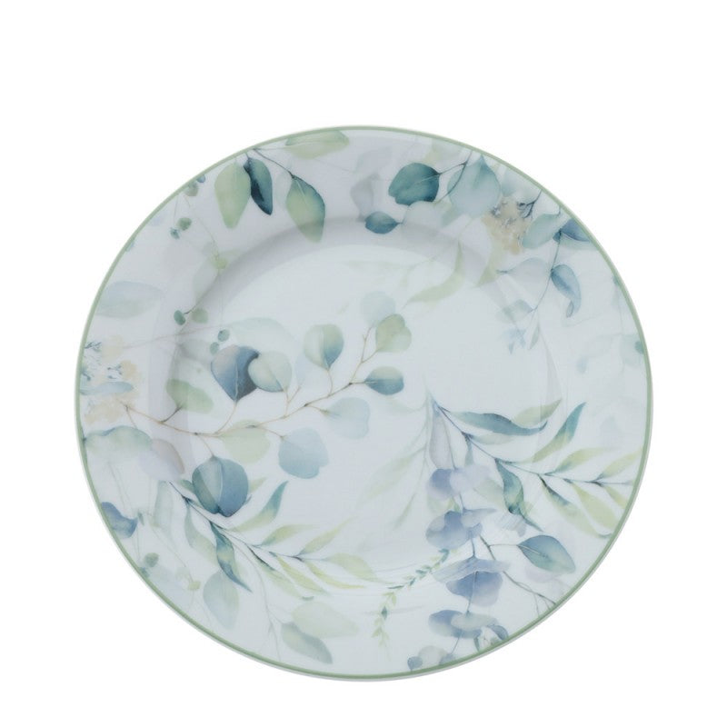 Servizio piatti da 6 (18 pezzi) Botanic verde in porcellana. Hervit Creations