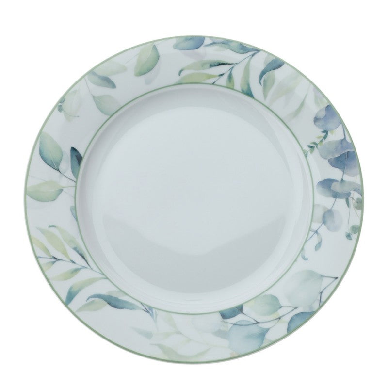 Servizio piatti da 6 (18 pezzi) Botanic verde in porcellana. Hervit Creations
