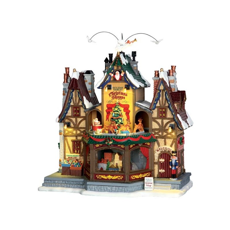 Holiday Hamlet Christmas Shoppe con Alimentatore 4.5V. Lemax