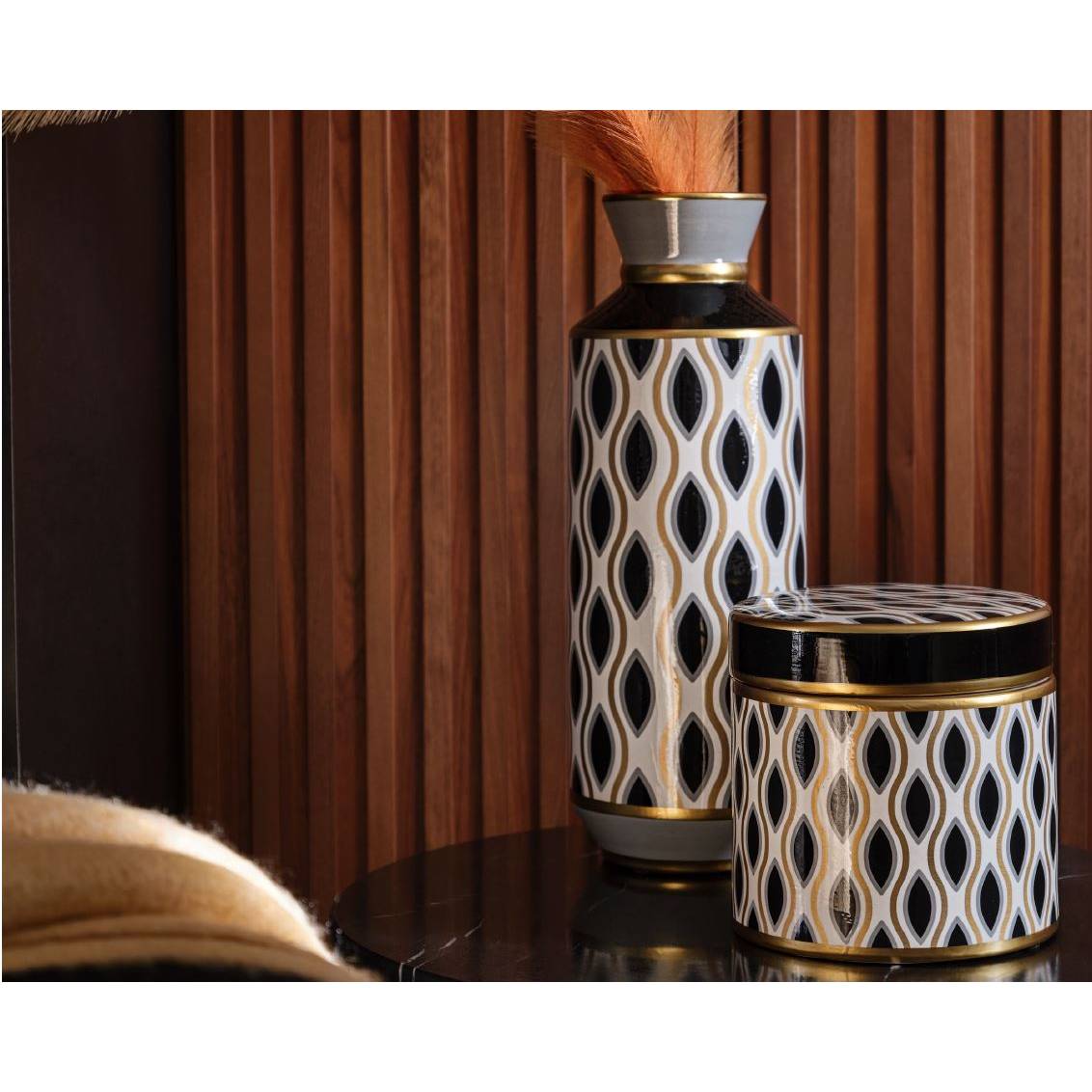 Vaso in ceramica, Linea Infinity, ø15 H.41 cm. Henriette