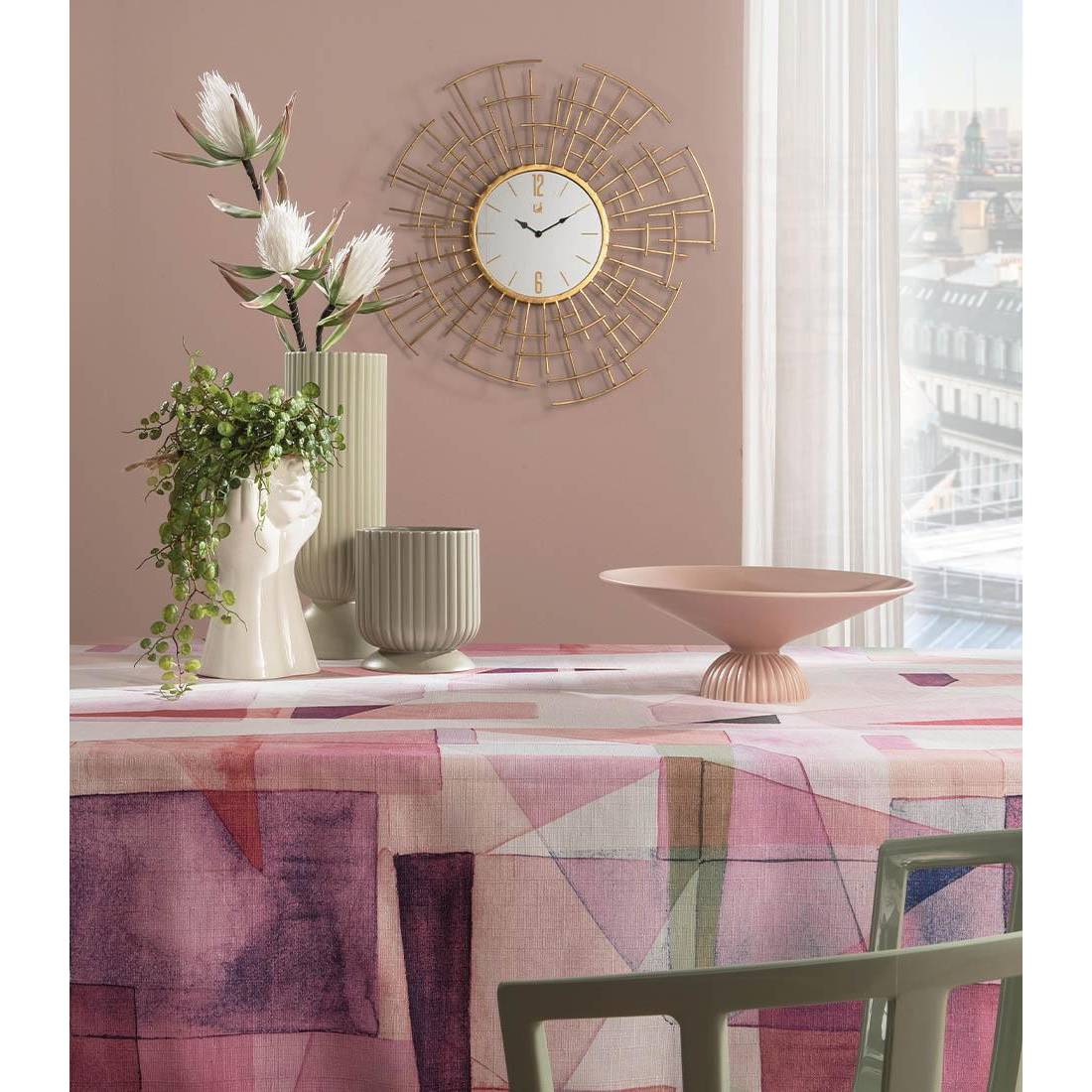 Centrotavola, colore rosa, effetto opaco, Ø33x13 cm. Marca L'oca nera