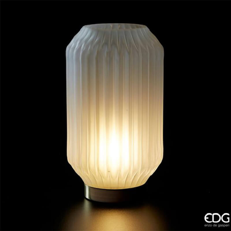 Lampada "Bright" con base oro, con timer, H. 26cm, 4 colori disponibili, misura grande. EDG