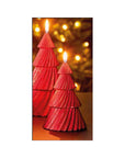 Candela Albero Lux Chic, colore rosso, H. 20 cm. Tognana