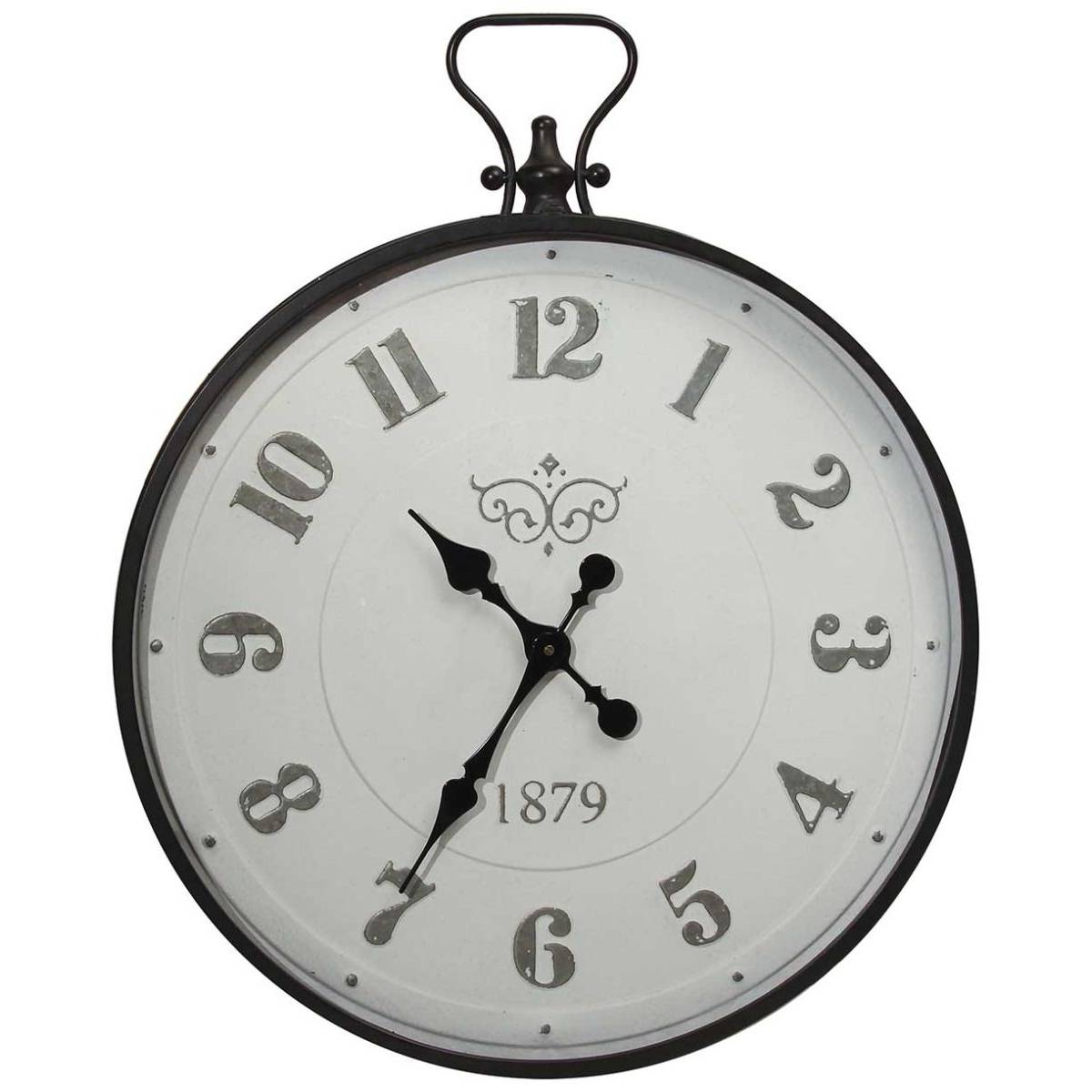 Orologio Rotondo, in Metallo, colore grigio/nero. Tognana