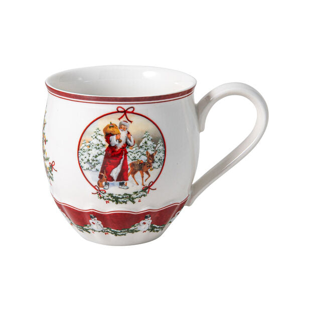 Mug grande Babbo Natale con animali del bosco Villeroy & Boch linea Toy's fantasy