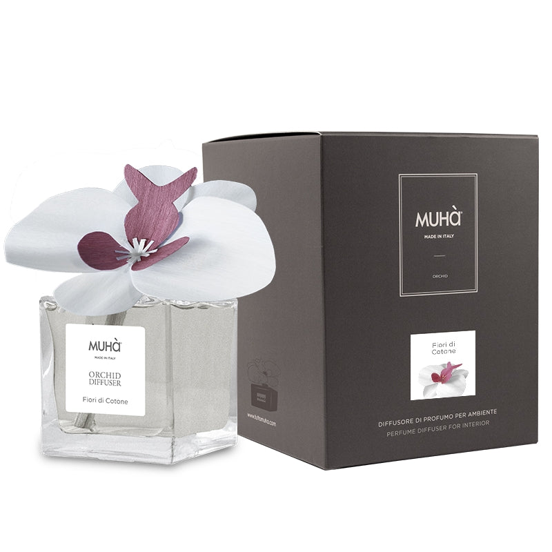 Profumatore d'ambiente "Orchid Diffuser" fiori di cotone, 100ml. Muhà