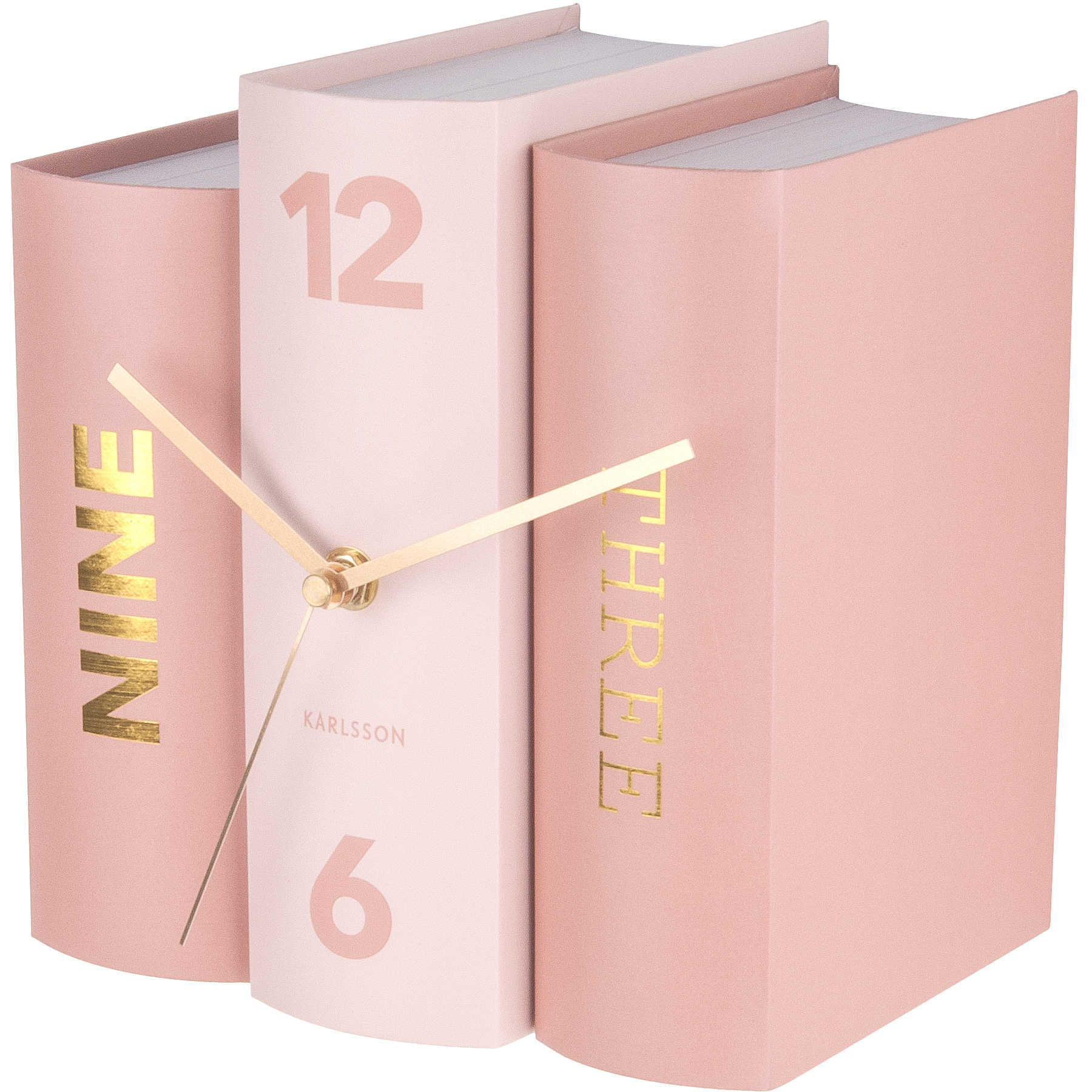 Orologio da tavolo "Book" colore rosa. KARLSSON