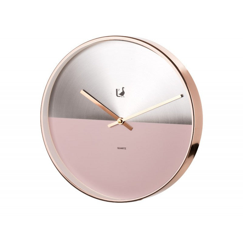 Orologio Parete in metallo oro rosa. L'oca nera