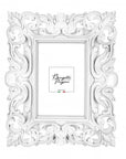 Portafoto Barocco, 22x27cm. bianco. Bongelli