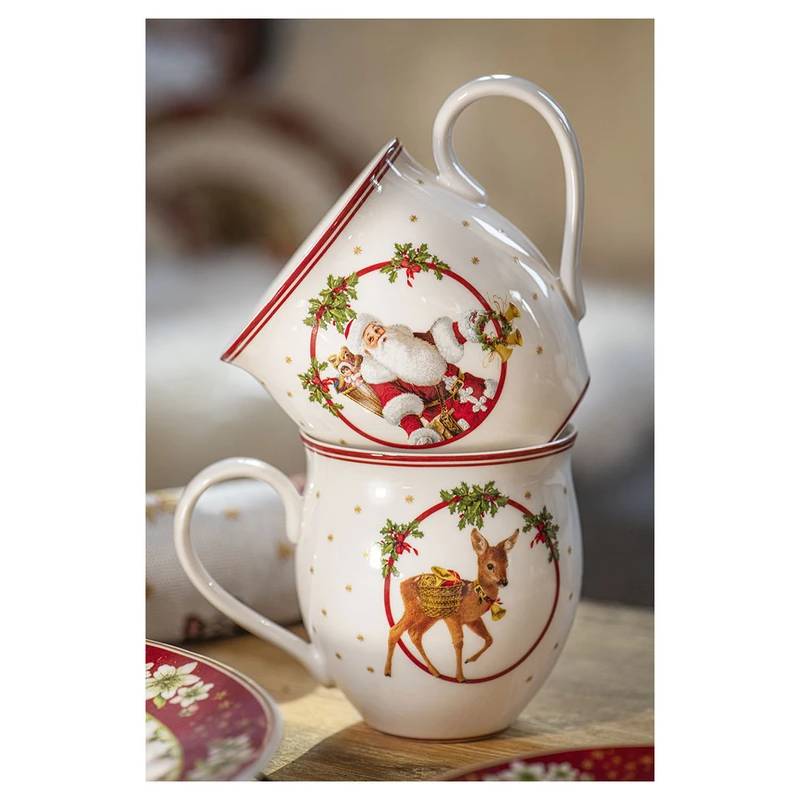 Tazza con manico Babbo Natale e renna Linea Toy's Delight. Villeroy &amp;amp Boch