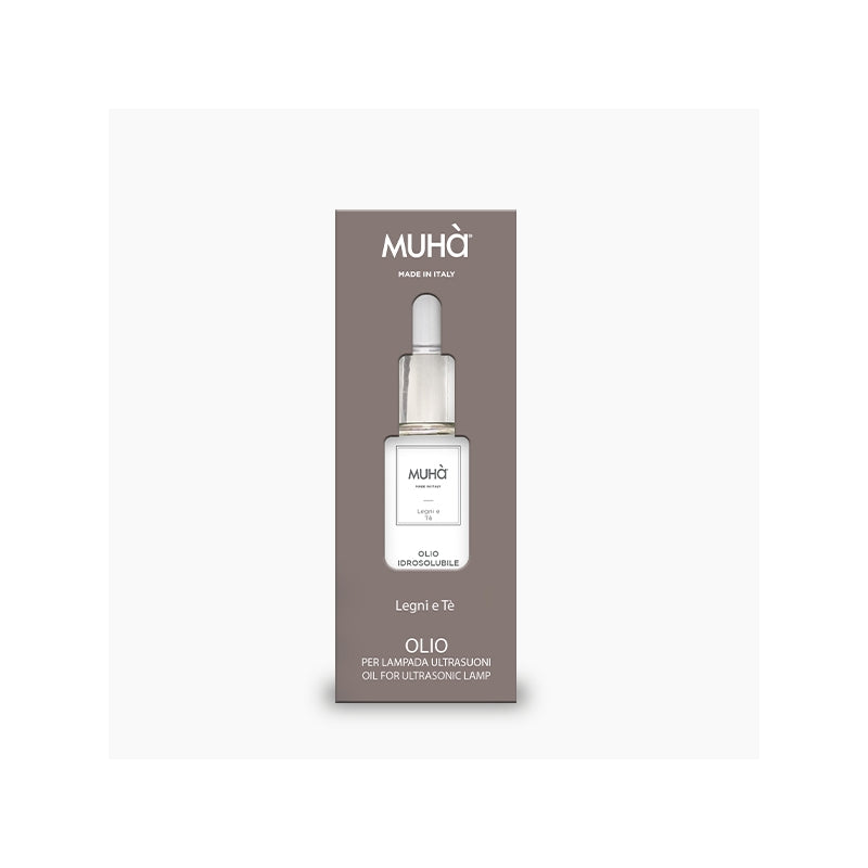 Olio idrosolubile, da 15 ml. Legni e tè. Muhà