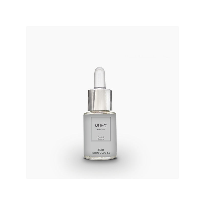 Olio idrosolubile, da 15 ml. Fiori di cotone. Muhà