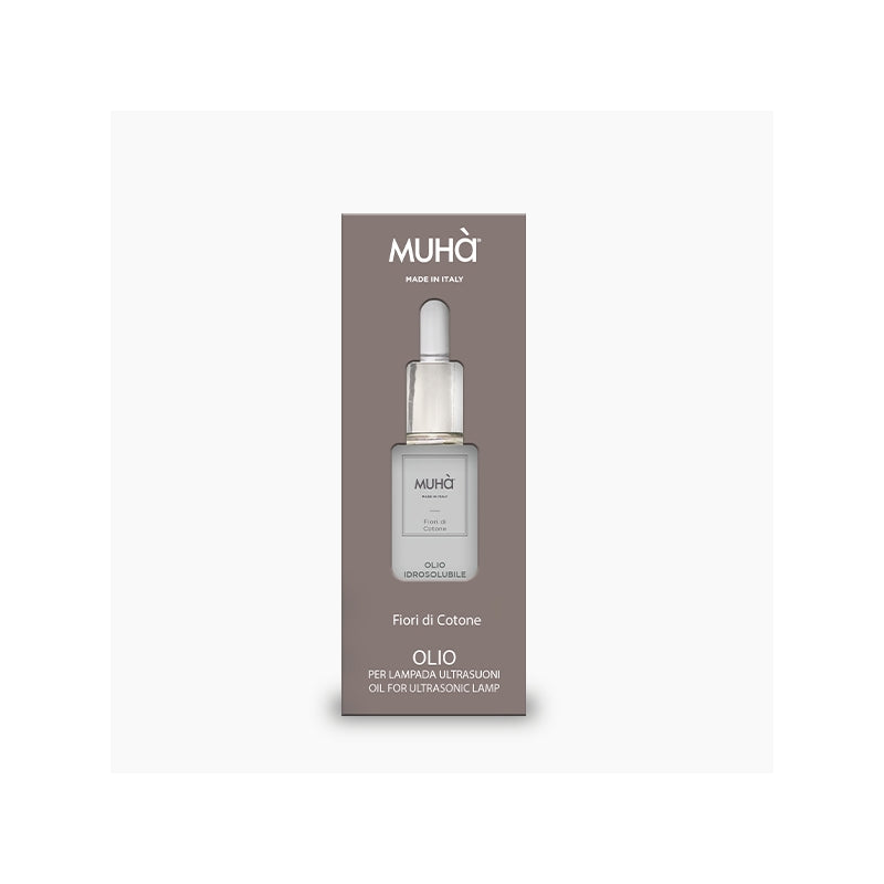 Olio idrosolubile, da 15 ml. Fiori di cotone. Muhà