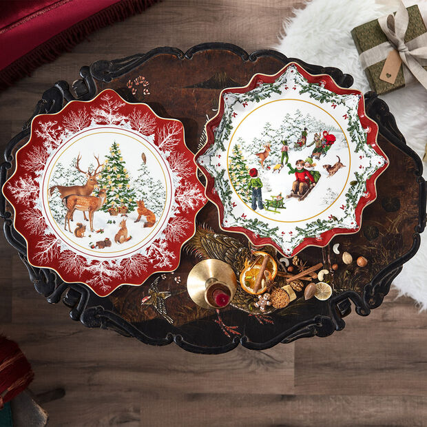 Piatto da pasticcini fondo giro in slitta Villeroy & Boch linea Toy's fantasy