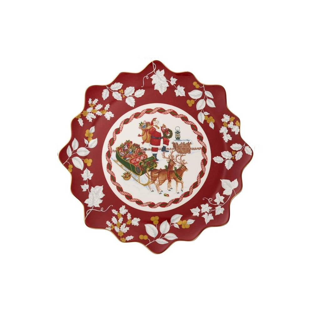Piatto grande dolci, Babbo Natale. Villeroy & Boch linea Toy's fantasy