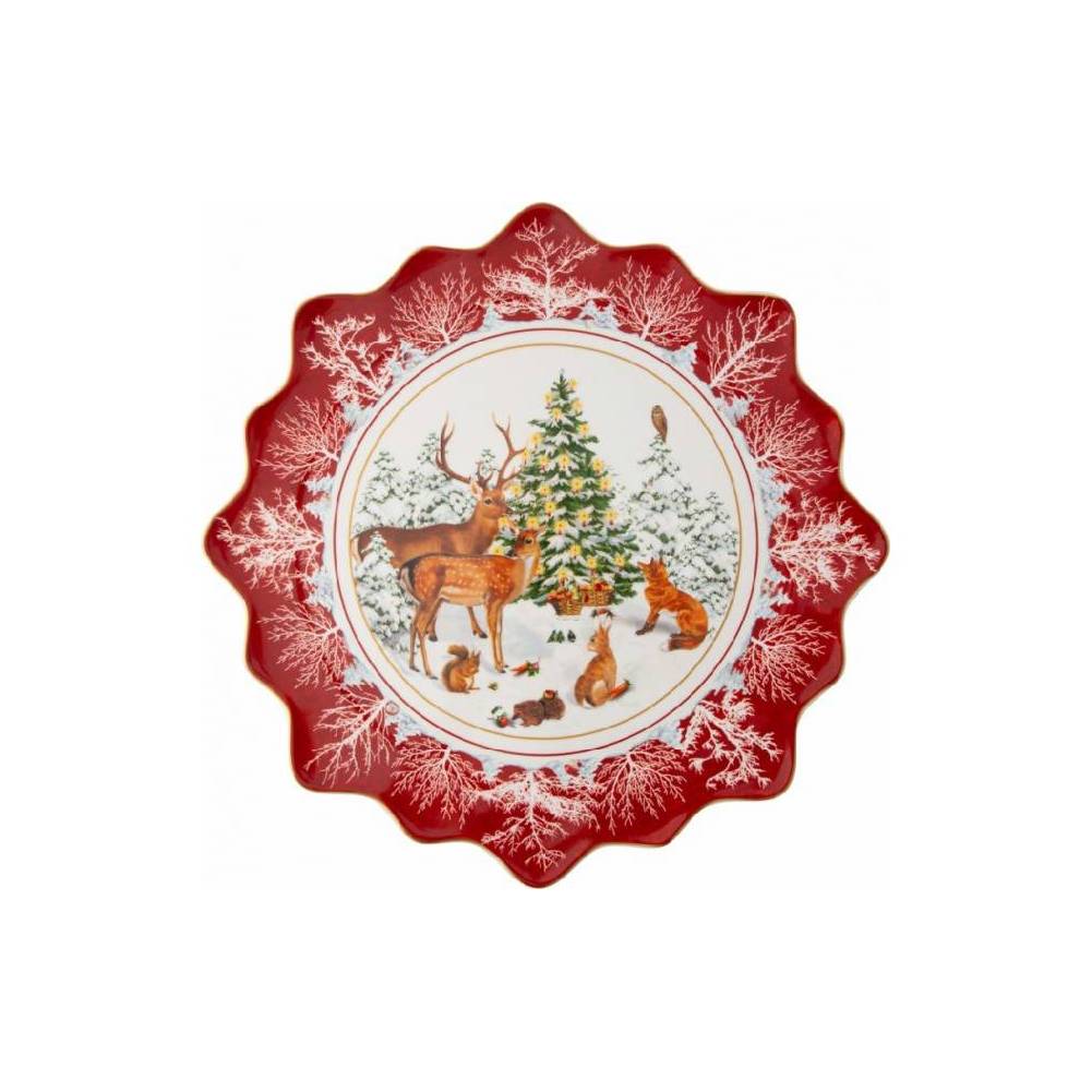 Piatto da pasticcini grande animali del bosco Villeroy & Boch linea Toy's fantasy