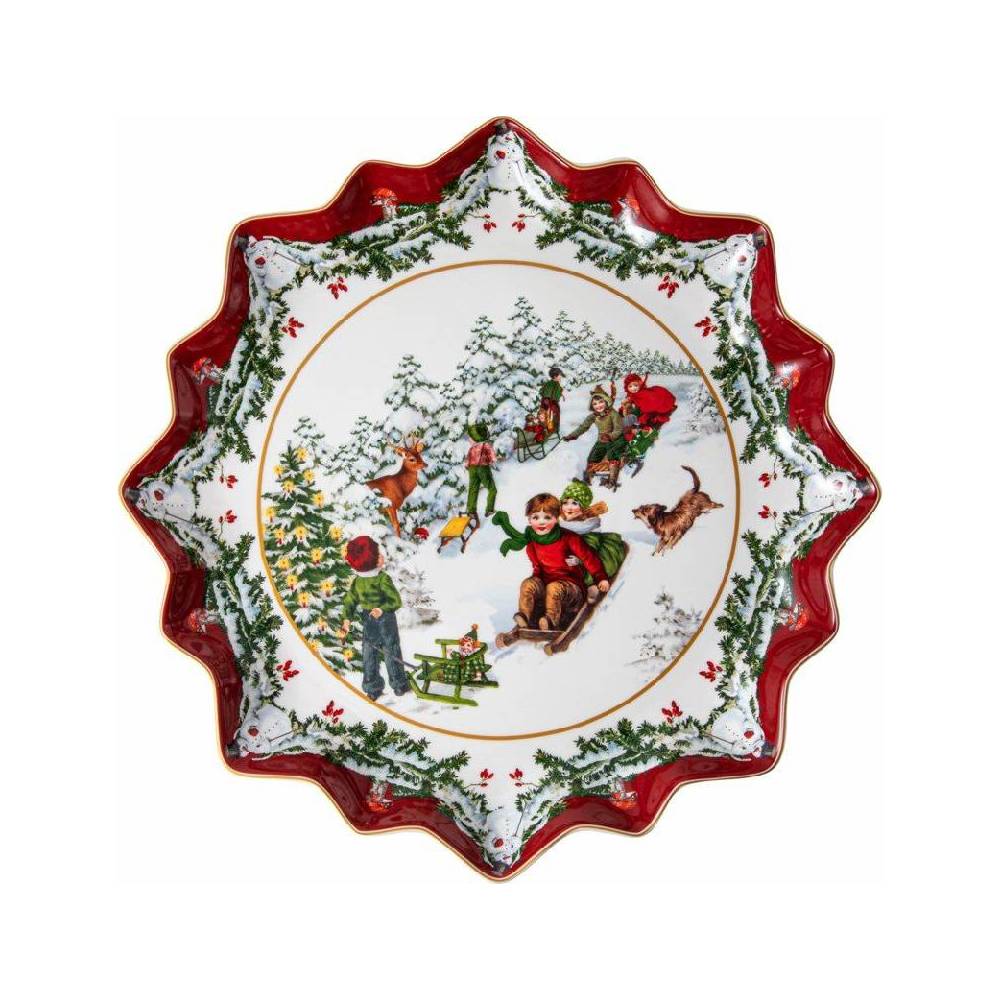 Piatto da pasticcini fondo giro in slitta Villeroy & Boch linea Toy's fantasy