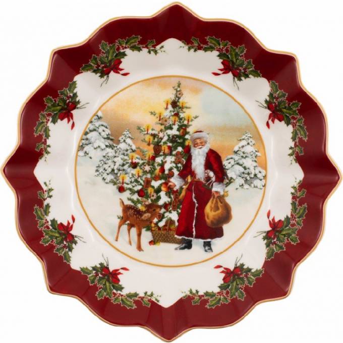 Ciotola grande Babbo Natale e albero Villeroy & Boch linea Toy's fantasy