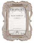 Portafoto con ornamenti barocchi. Blanc Mariclò