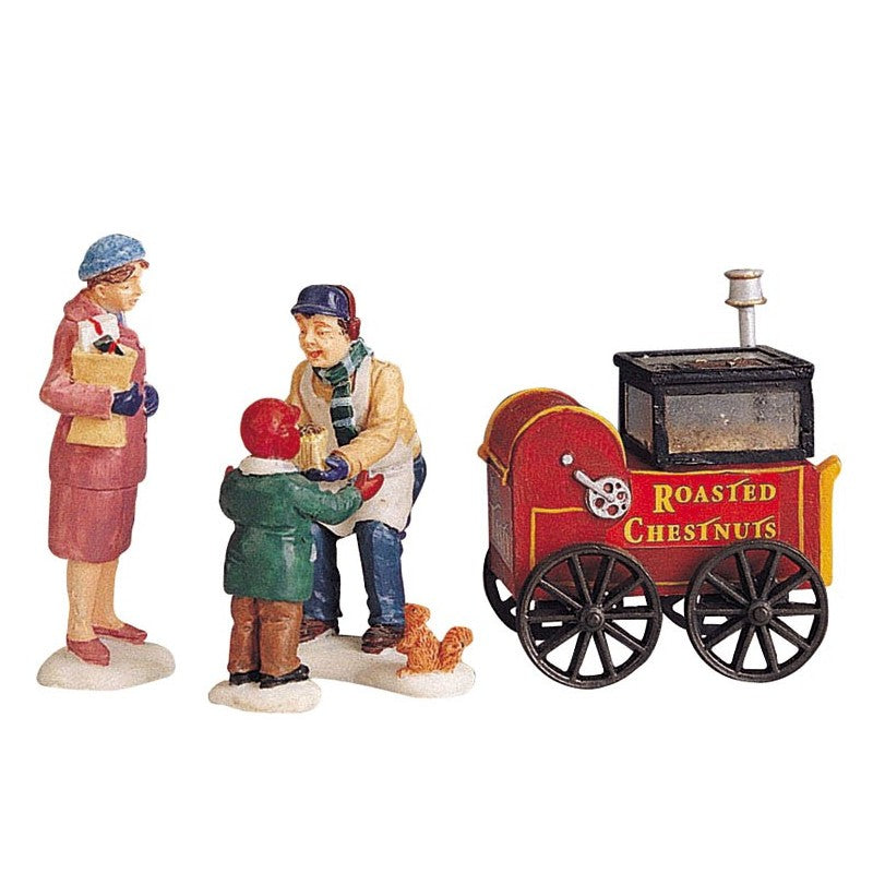 Statuine Roasted Chestnut Stand Set of 4. Lemax