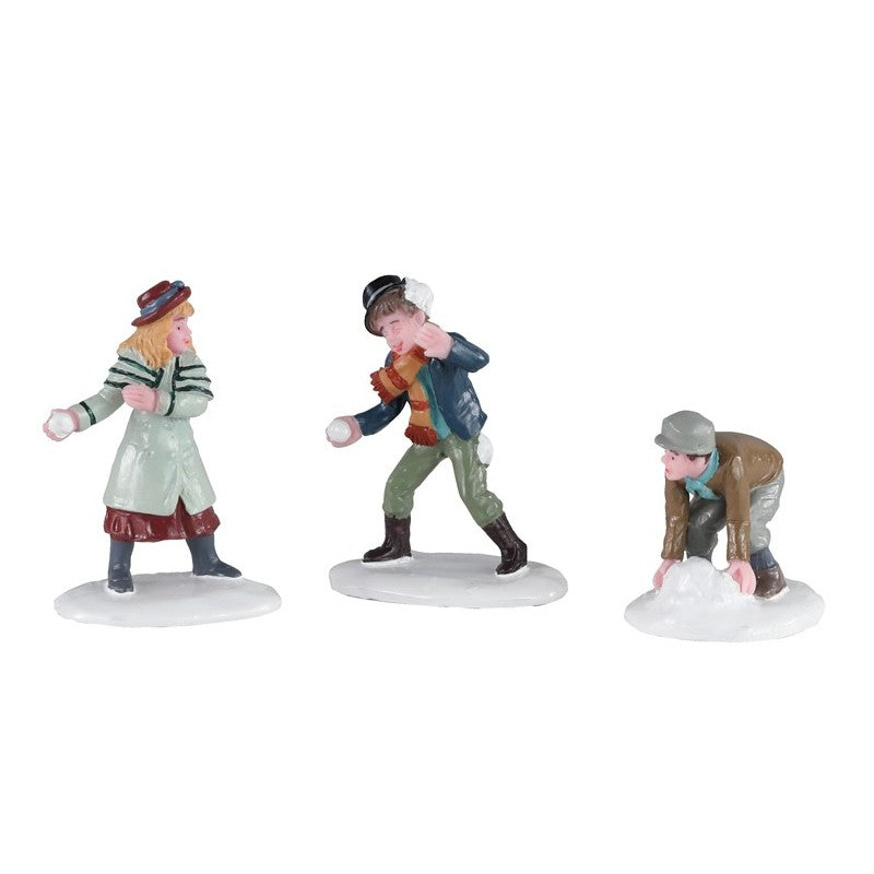 Statuine Snowball Skirmish Set of 3. Lemax