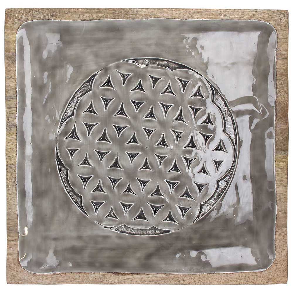 Piatto Decorativo Quadro grande "Aurelio", grigio. Tognana
