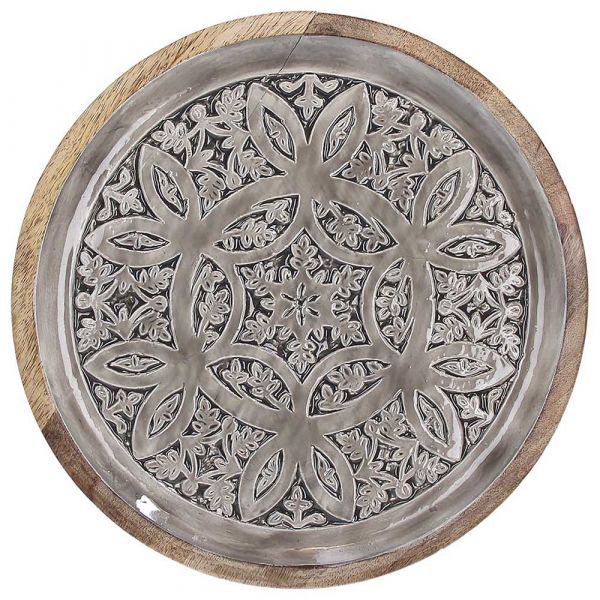 Piatto Decorativo Rotondo piccolo "Aurelio", grigio. Tognana
