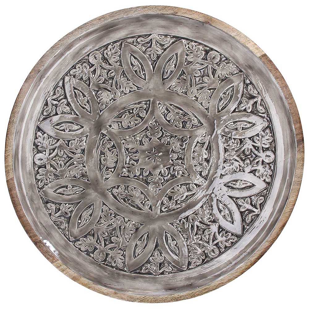 Piatto Decorativo Rotondo grande "Aurelio", grigio. Tognana