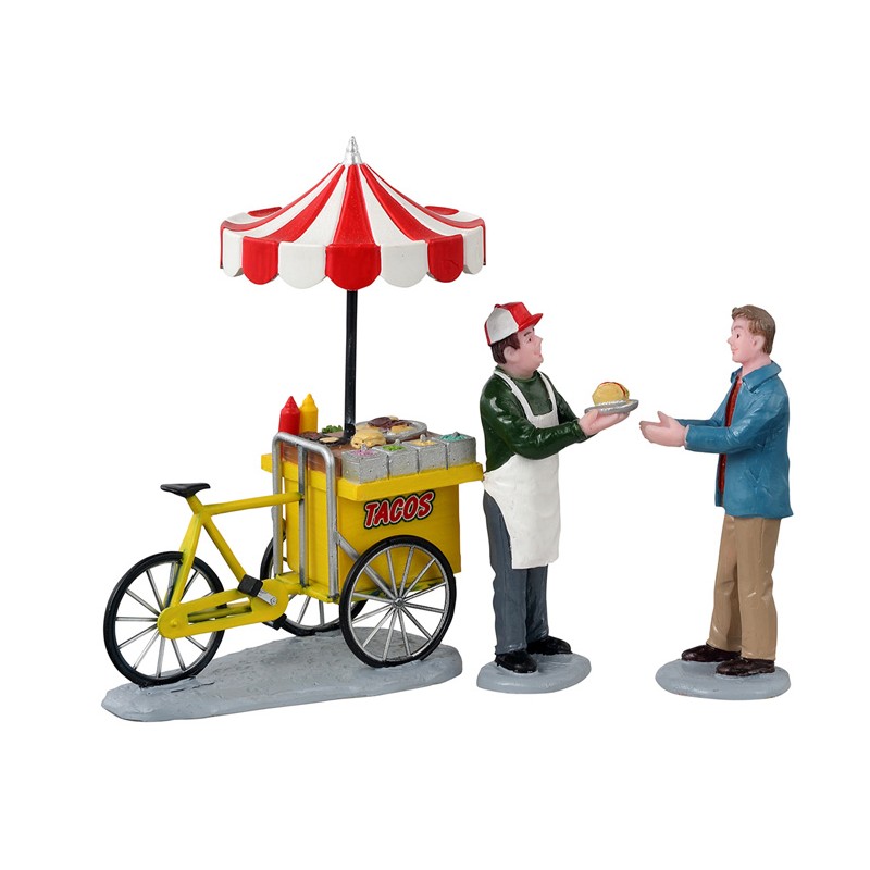 Statuine Taco Cart Set of 3. Lemax