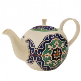 Teiera tonda con decoro maiolica. Emò Italia