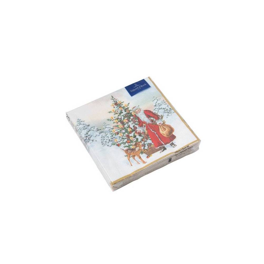 Tovaglioli in carta natalizi grandi Babbo Natale con albero Villeroy &amp;amp;amp Boch