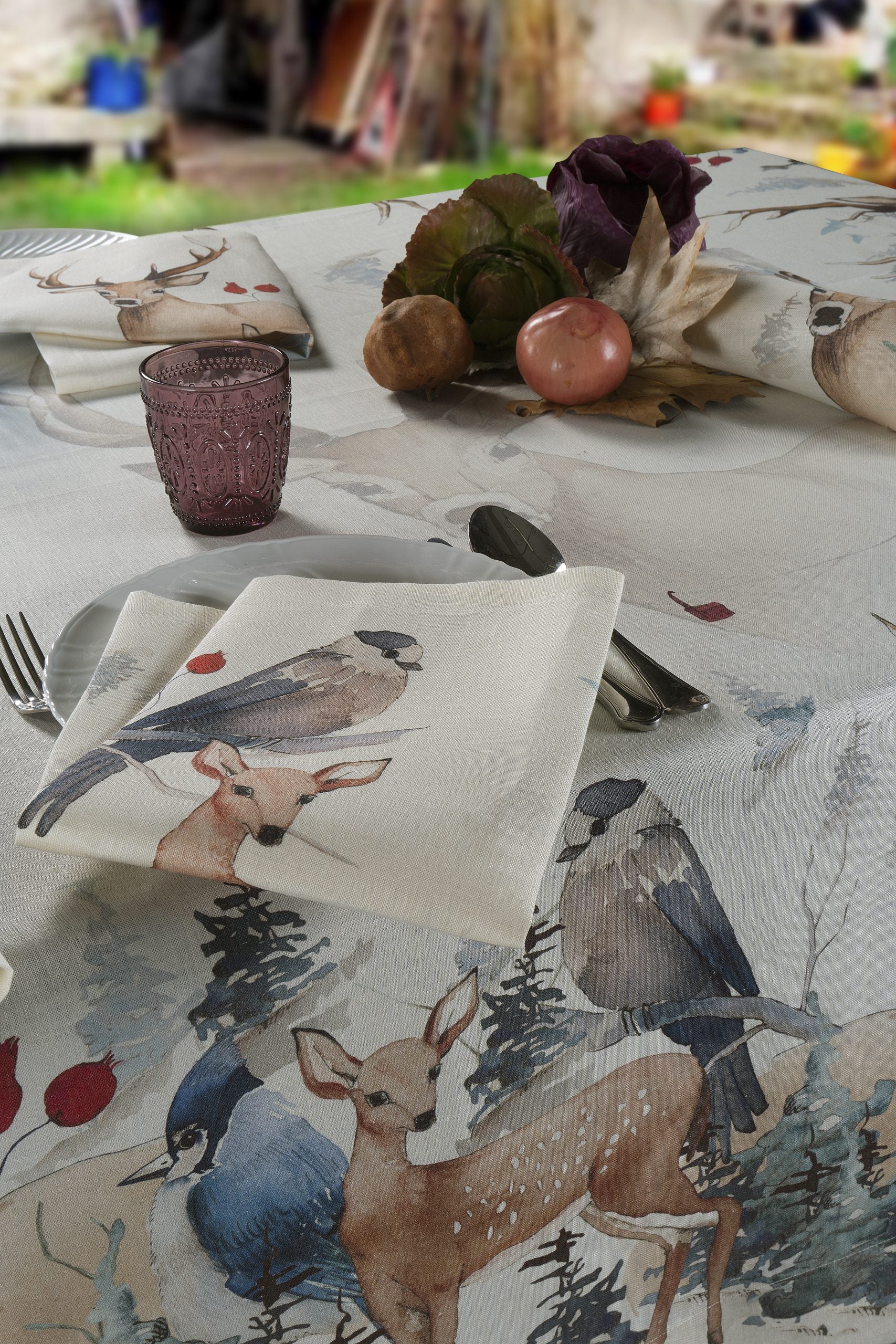 Set 4 tovaglioli puro lino, linea Buck, misura 40x40cm. The napking