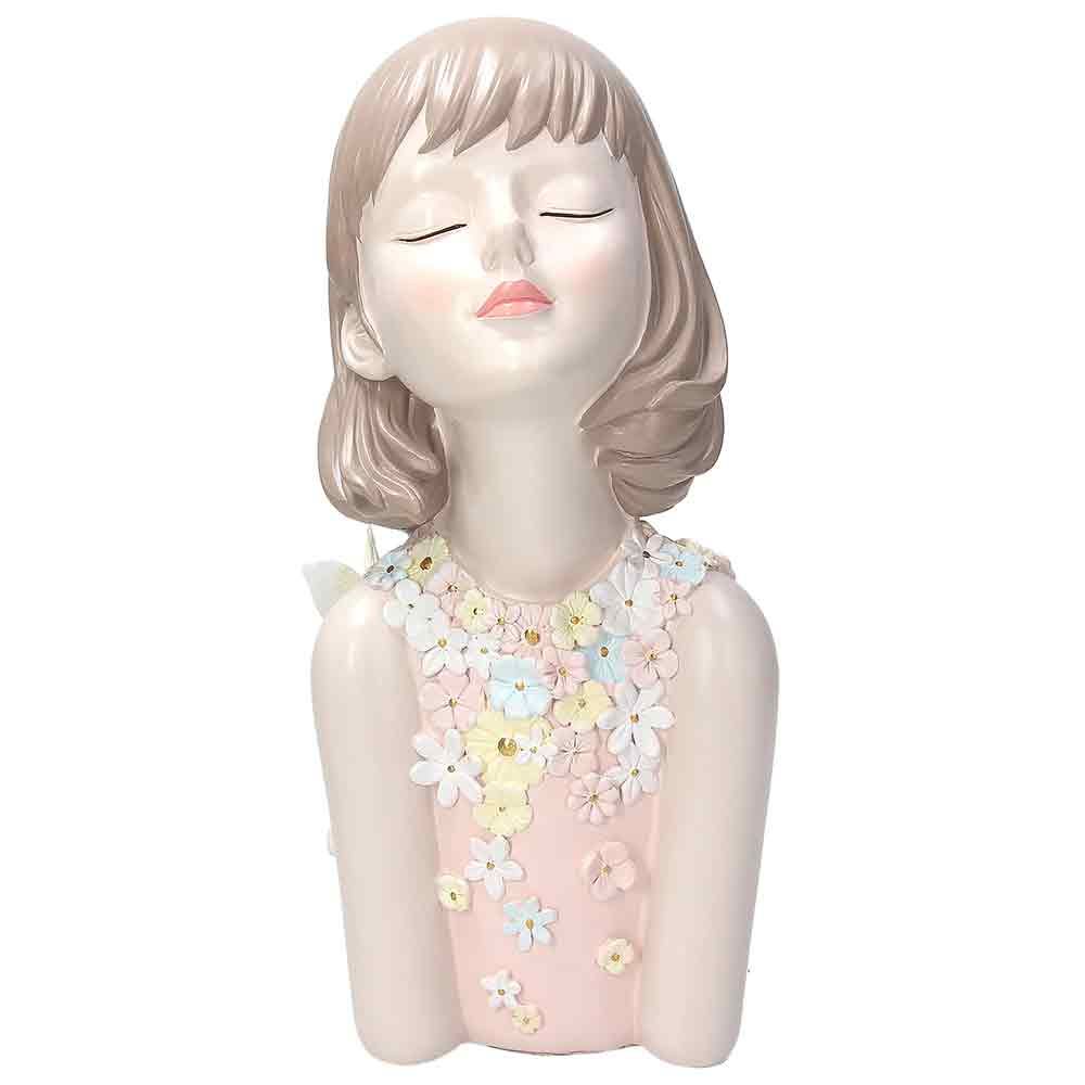 Statua Donna &quot;Flora&quot; Linea Lolly Dolly con fiori e farfalle. Tognana