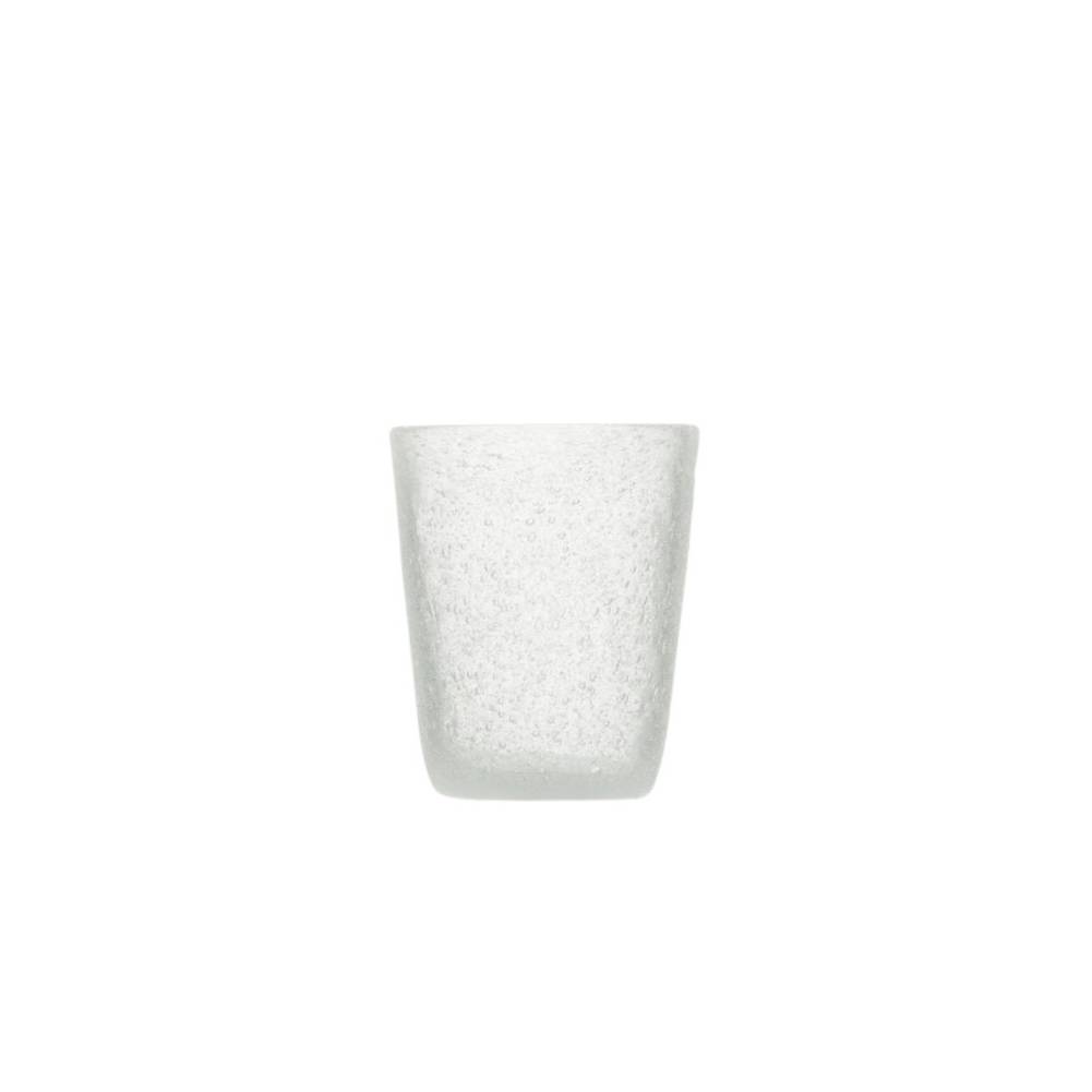 Bicchiere acqua "Memento" in vetro, colore bianco trasparente, set 6 pz. Serafino Zani