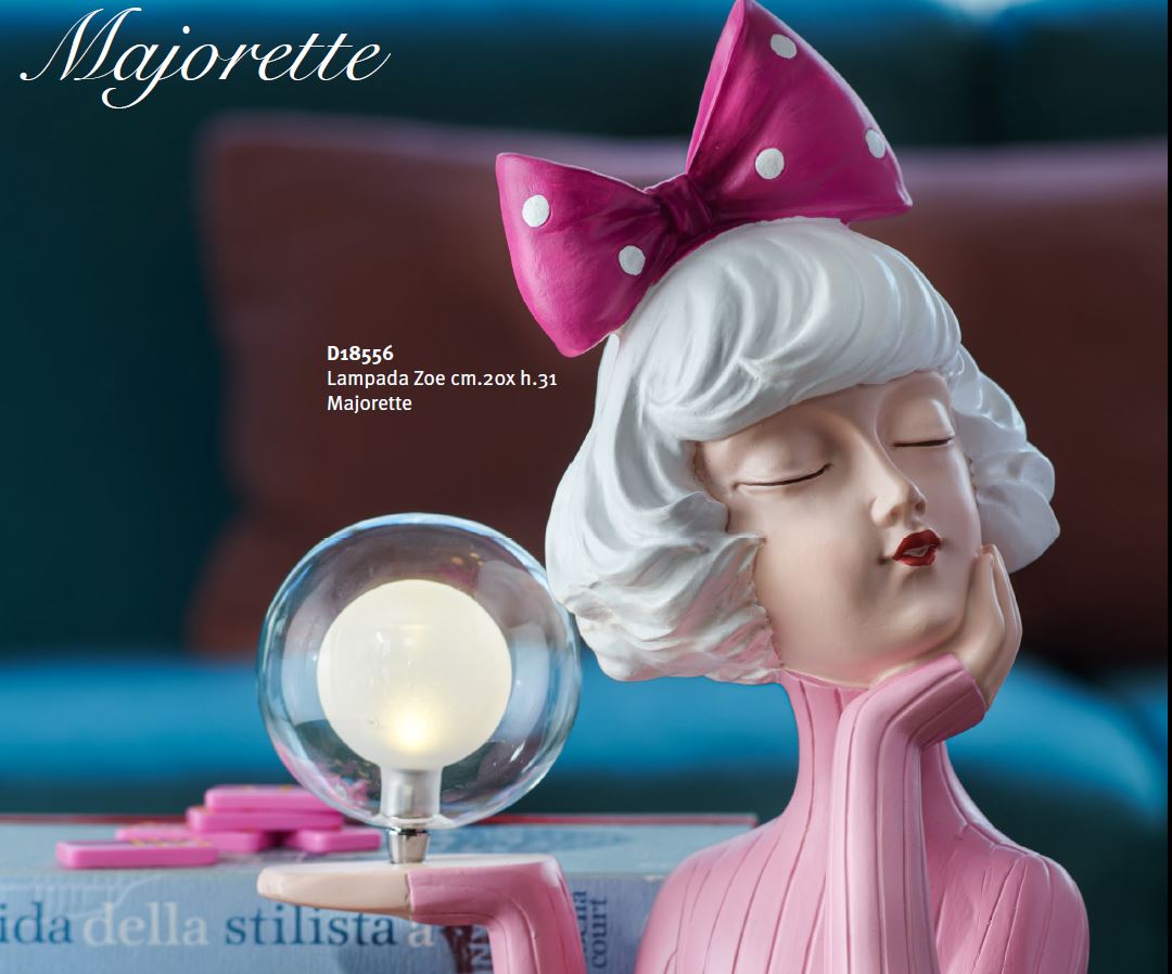 Lampada in resina, Linea &quot;Majorette&quot; Zoe. Henriette